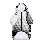 Golf Ball Breaking Wall Print Dog Zip Up Hoodie