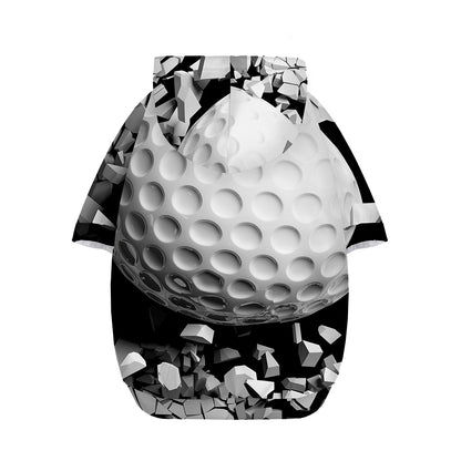 Golf Ball Breaking Wall Print Dog Zip Up Hoodie