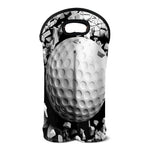 Golf Ball Breaking Wall Print Double Neoprene Wine Tote