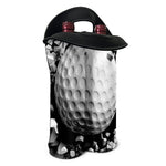 Golf Ball Breaking Wall Print Double Neoprene Wine Tote