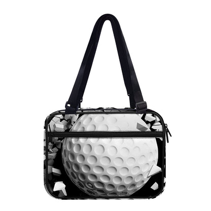 Golf Ball Breaking Wall Print Double Strap Bible Bag