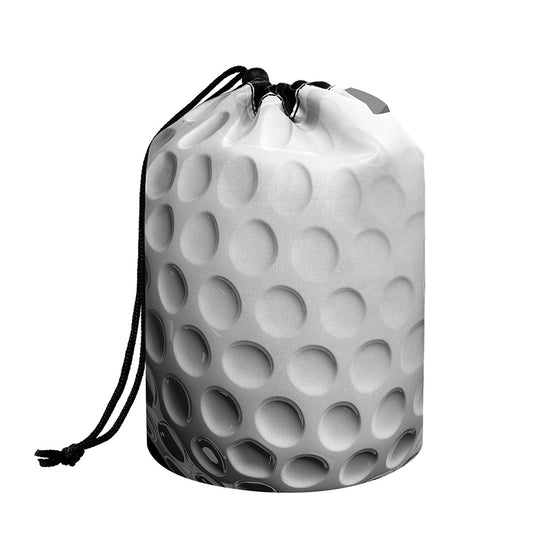 Golf Ball Breaking Wall Print Drawstring Makeup Bag