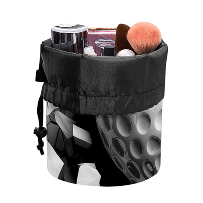 Golf Ball Breaking Wall Print Drawstring Makeup Bag