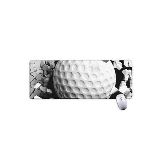 Golf Ball Breaking Wall Print Extended Mouse Pad