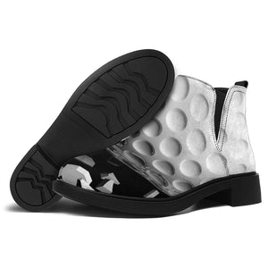 Golf Ball Breaking Wall Print Flat Ankle Boots