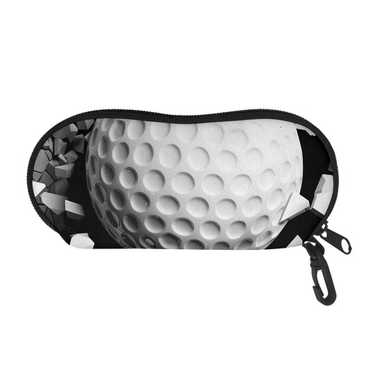 Golf Ball Breaking Wall Print Glasses Case