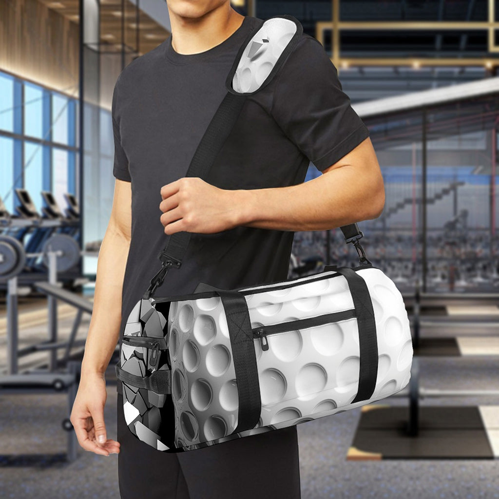 Golf Ball Breaking Wall Print Gym Bag