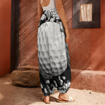 Golf Ball Breaking Wall Print Harem Pants