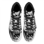 Golf Ball Breaking Wall Print High Top Leather Sneakers