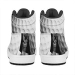 Golf Ball Breaking Wall Print High Top Leather Sneakers