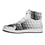 Golf Ball Breaking Wall Print High Top Leather Sneakers