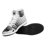 Golf Ball Breaking Wall Print High Top Leather Sneakers