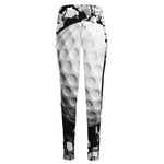 Golf Ball Breaking Wall Print High-Waisted Pocket Leggings