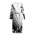 Golf Ball Breaking Wall Print Hooded Bathrobe