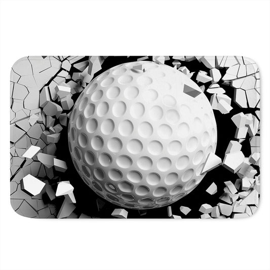 Golf Ball Breaking Wall Print Indoor Door Mat