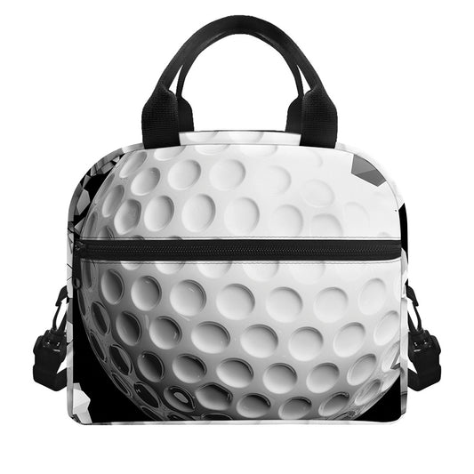 Golf Ball Breaking Wall Print Insulated Lunch Bag