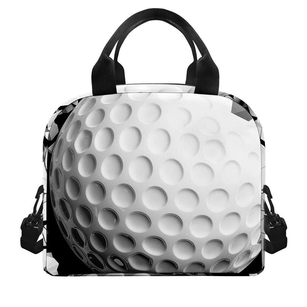 Golf Ball Breaking Wall Print Insulated Lunch Bag