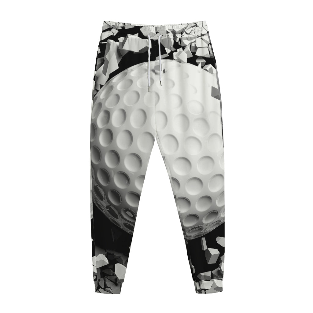 Golf Ball Breaking Wall Print Jogger Pants