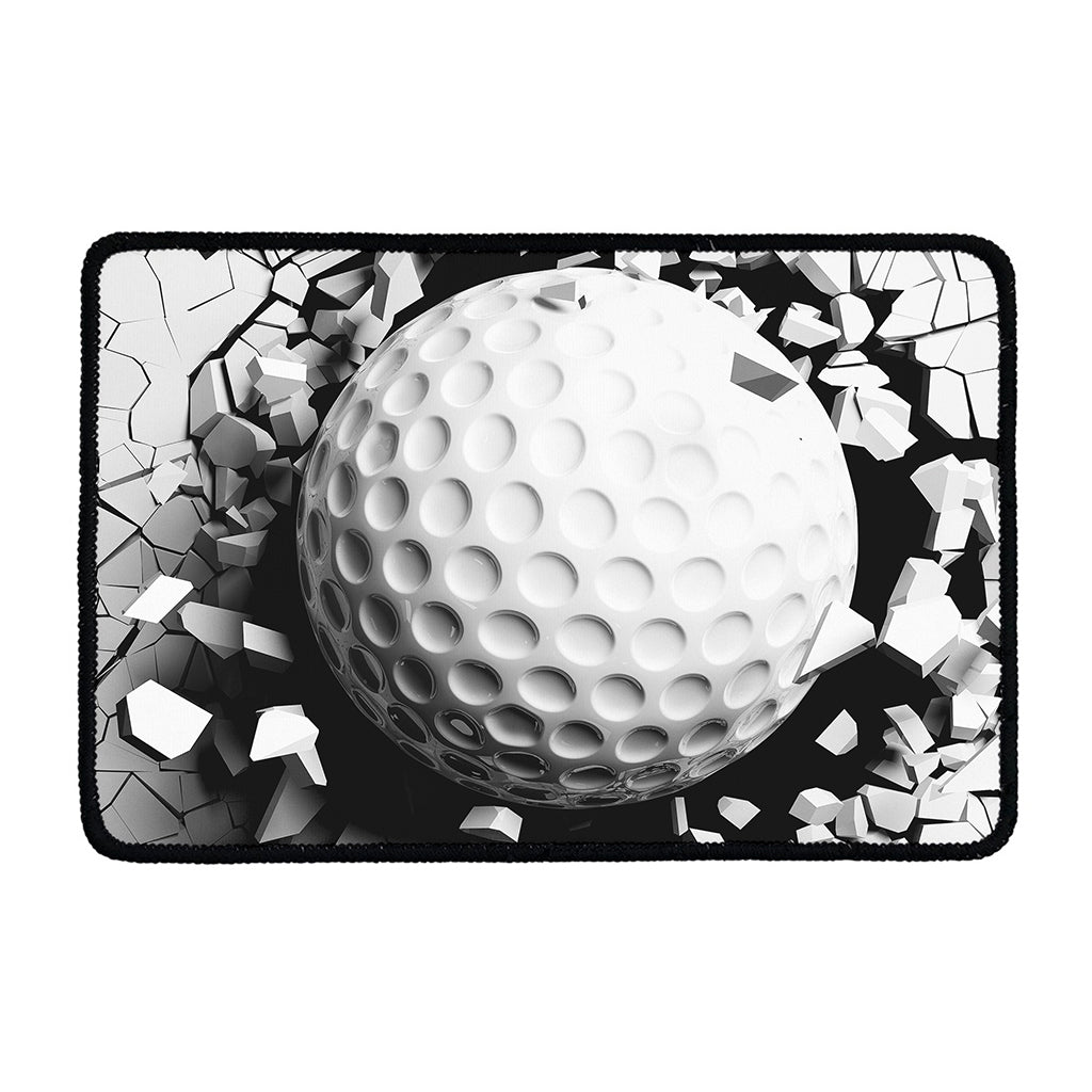 Golf Ball Breaking Wall Print Kitchen Mat