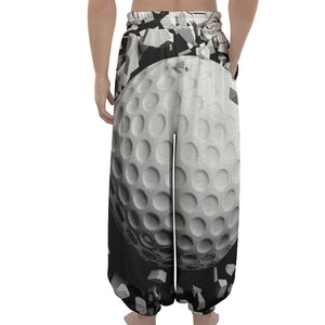 Golf Ball Breaking Wall Print Lantern Pants