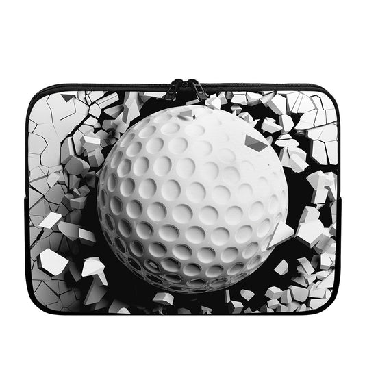 Golf Ball Breaking Wall Print Laptop Sleeve
