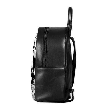 Golf Ball Breaking Wall Print Leather Backpack