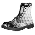 Golf Ball Breaking Wall Print Lace-Up Boots