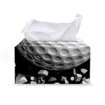Golf Ball Breaking Wall Print Leather Tissue Box Cover