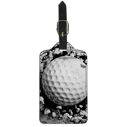 Golf Ball Breaking Wall Print Luggage Tag