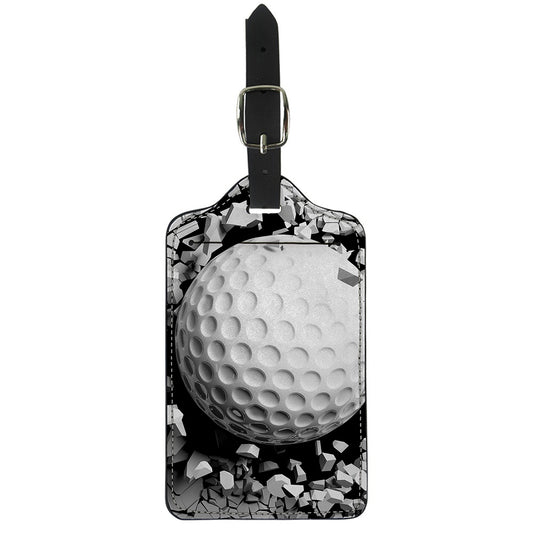 Golf Ball Breaking Wall Print Luggage Tag