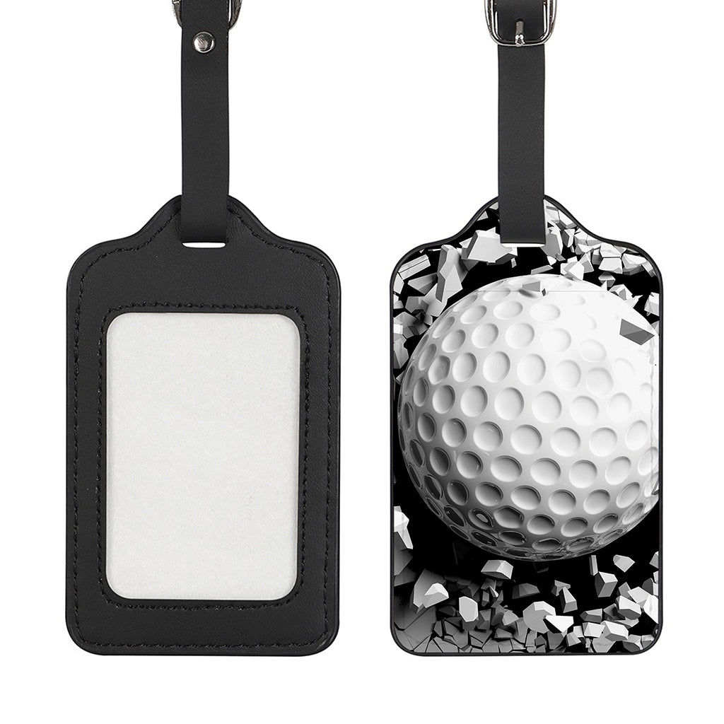 Golf Ball Breaking Wall Print Luggage Tag