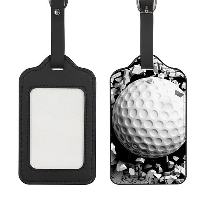 Golf Ball Breaking Wall Print Luggage Tag