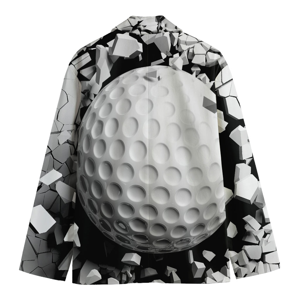 Golf Ball Breaking Wall Print Men's Blazer