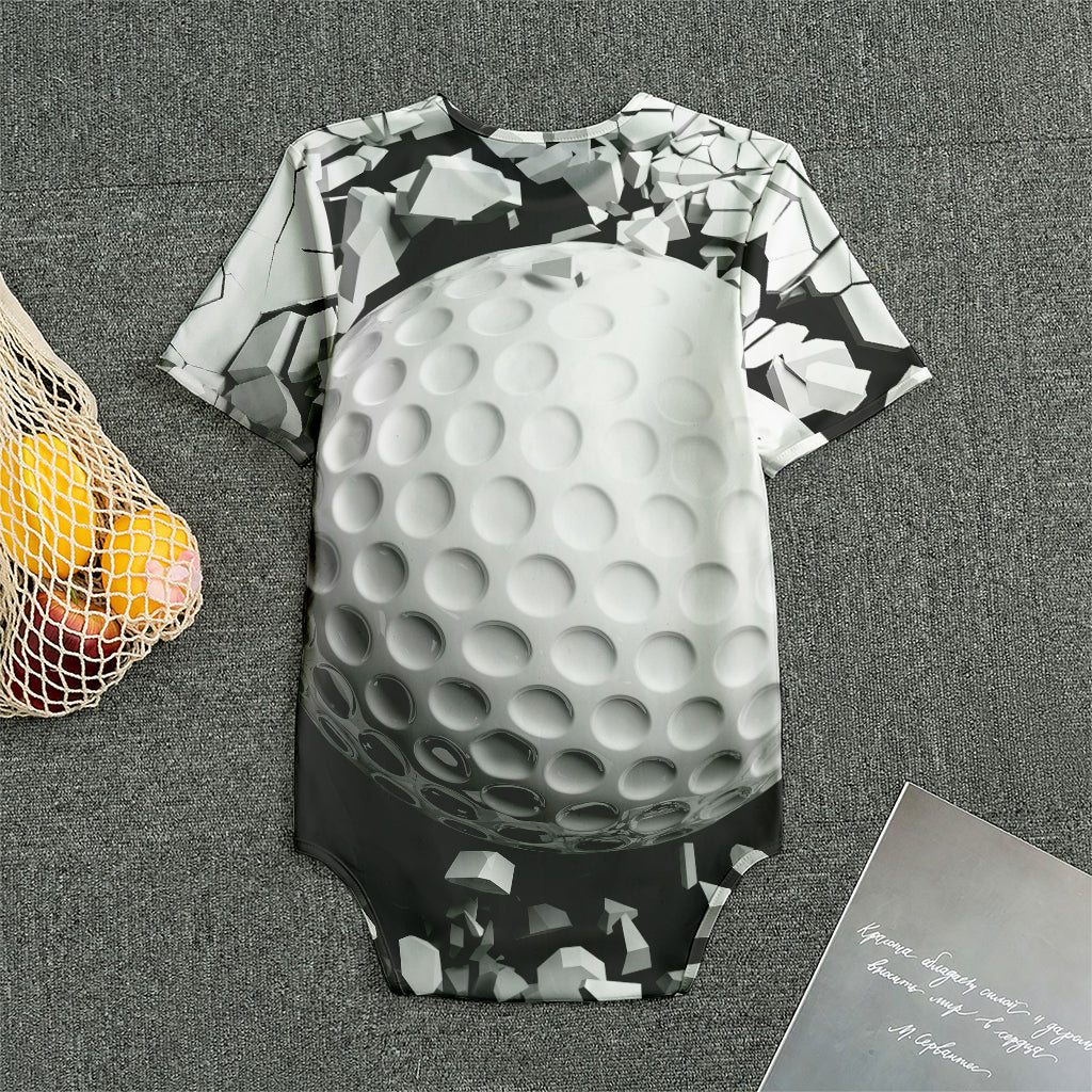 Golf Ball Breaking Wall Print Men's Bodysuit