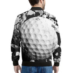 Golf Ball Breaking Wall Print Men's Bomber Jacket