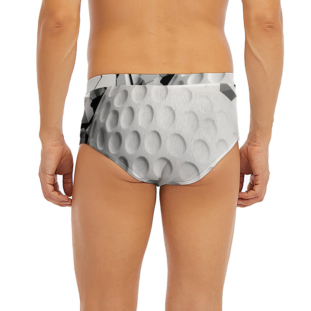 Golf Ball Breaking Wall Print Men's Briefs