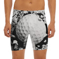 Golf Ball Breaking Wall Print Men's Long Boxer Briefs