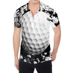 Golf Ball Breaking Wall Print Men's Shirt