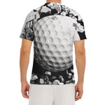 Golf Ball Breaking Wall Print Men's Short Sleeve Rash Guard