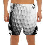 Golf Ball Breaking Wall Print Men's Split Running Shorts