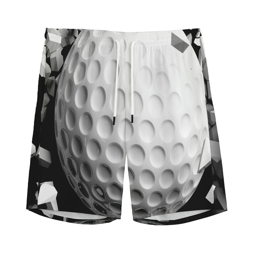 Golf Ball Breaking Wall Print Men's Sports Shorts