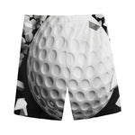 Golf Ball Breaking Wall Print Men's Sports Shorts