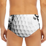 Golf Ball Breaking Wall Print Men's Triangle Swim Briefs