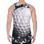 Golf Ball Breaking Wall Print Men's Velvet Tank Top