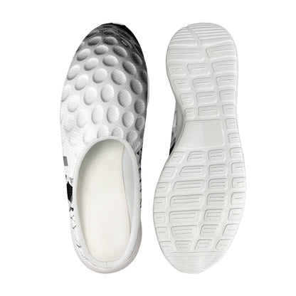 Golf Ball Breaking Wall Print Mesh Casual Shoes