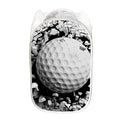 Golf Ball Breaking Wall Print Mesh Laundry Hamper