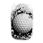 Golf Ball Breaking Wall Print Mesh Laundry Hamper