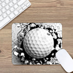 Golf Ball Breaking Wall Print Mouse Pad