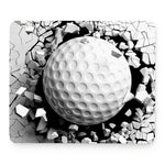 Golf Ball Breaking Wall Print Mouse Pad