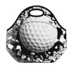 Golf Ball Breaking Wall Print Neoprene Lunch Bag